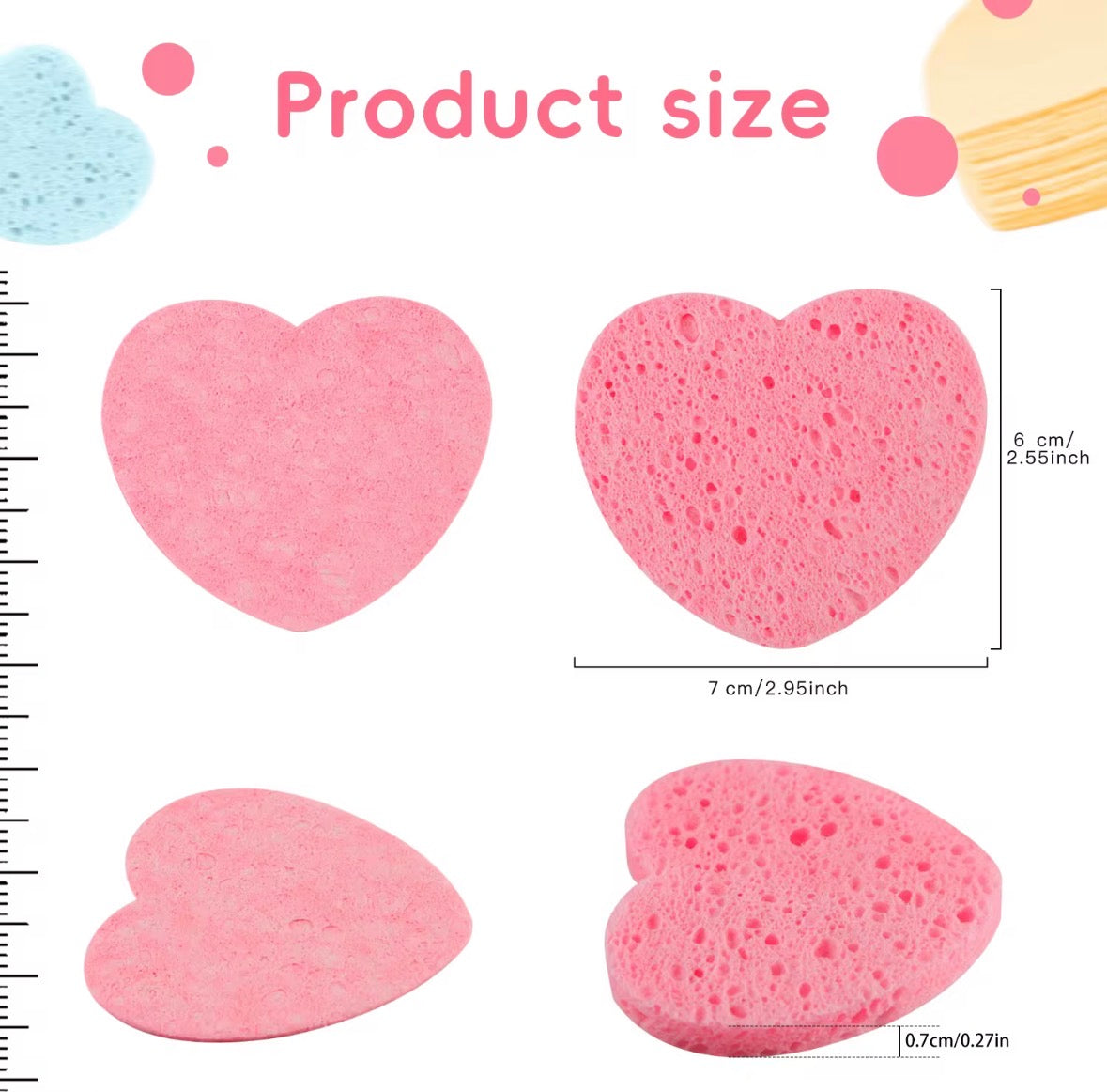 Heart shaped sponges