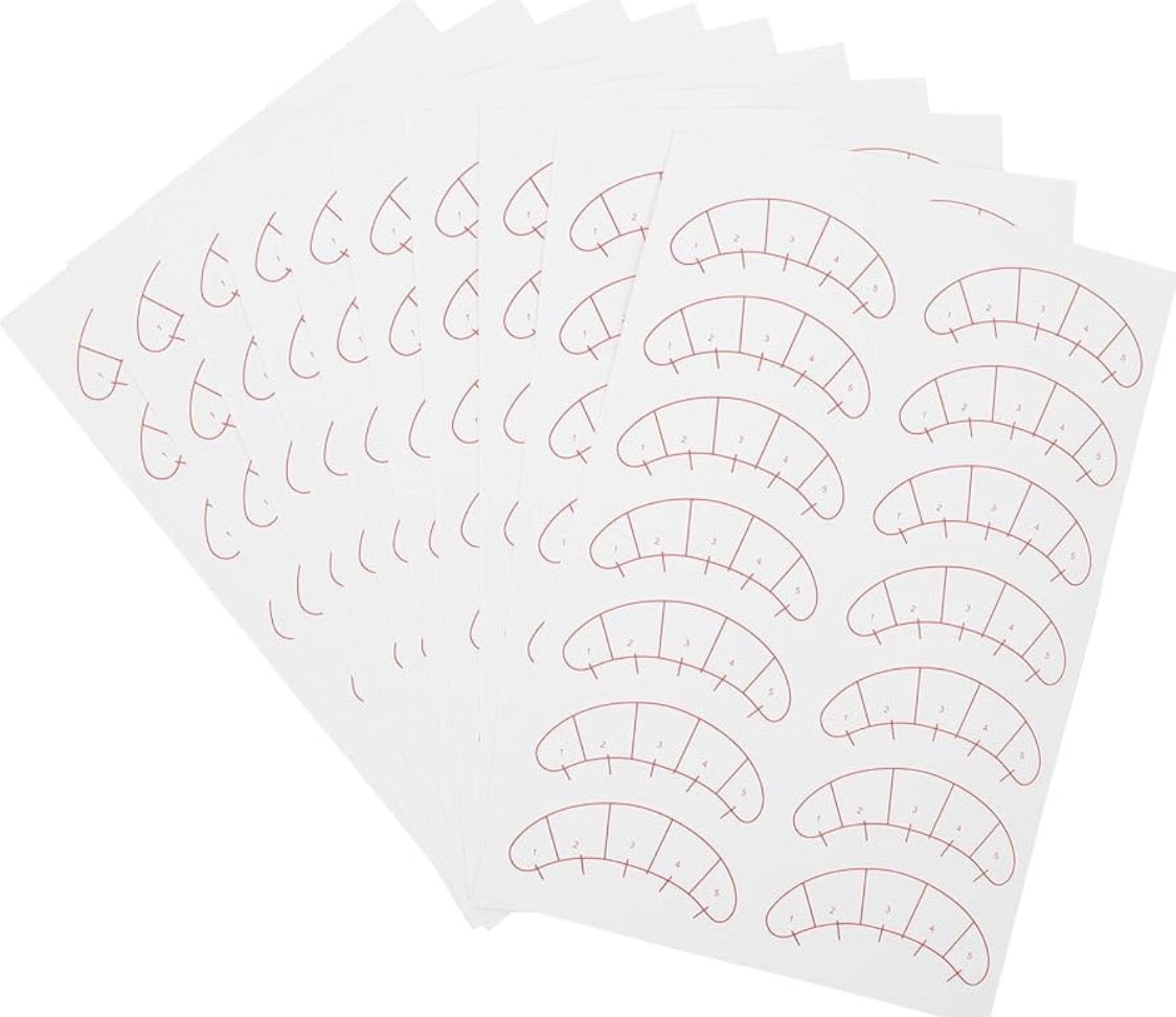 Lash map stickers